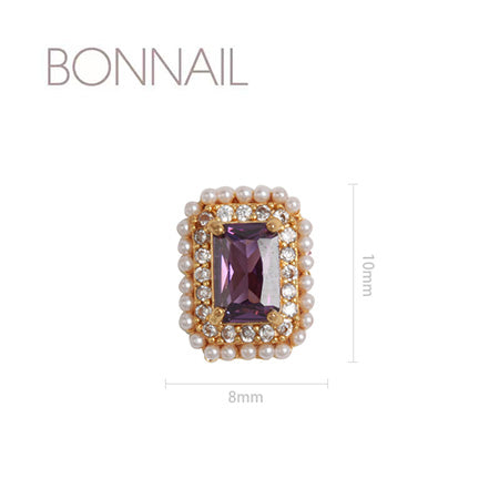 Bonnail Parts Pearl Pave Roach Amethyst 2p