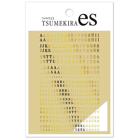 Tsumekira es Mini Alphabet Mincho Gold ES-MNA-104　