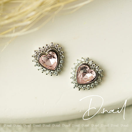 D.nail Jewelry Bijou Parts DS-28 Pink Heart 2P