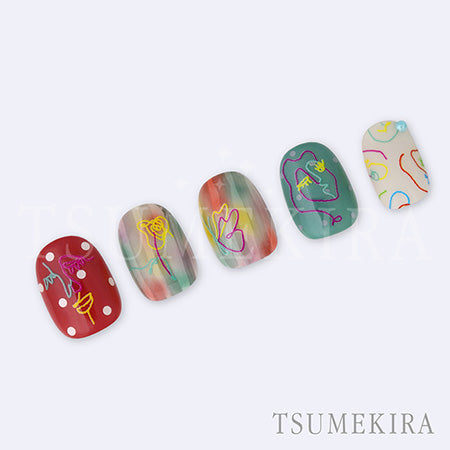 Tsumekira produced by SANZOU One Stroke Lighting Colorful