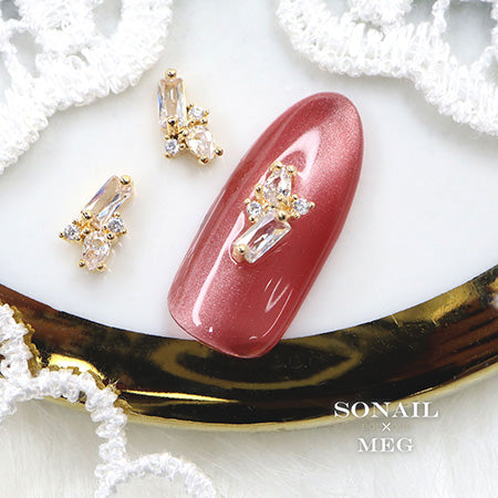 SONAIL×MEG Ice Crush Winter S size gold MEG00085-1 2P