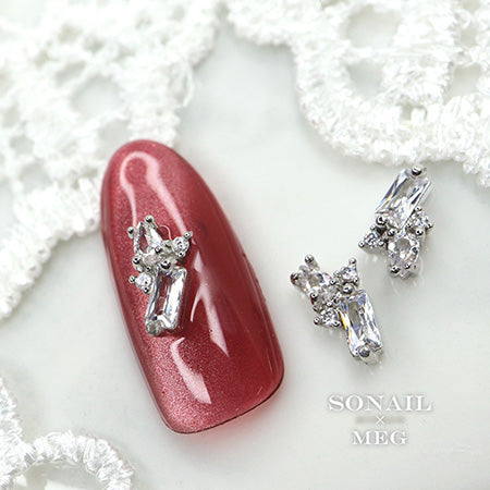 SONAIL×MEG Ice Crush Winter S size silver MEG000343 2P