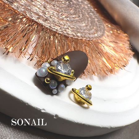 SONAIL Like Saturn Universe Round Stone