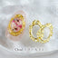 Esmint Jewelry Broach Frame Oval Gold 4P