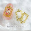 Esmint Jewelry Broach Frame Square Gold 4P