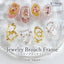 Esmint Jewelry Broach Frame Square Gold 4P