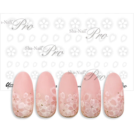 photo nail Plus Gradient Sakura Negative