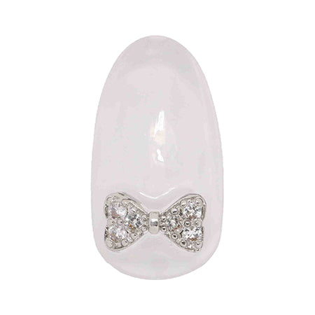 MATIERE Metal Parts Crystal Ribbon Silver 2P