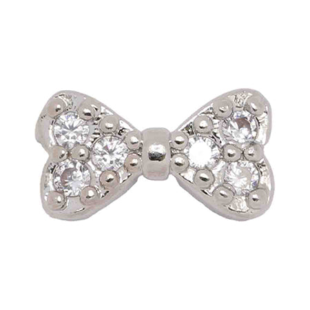 MATIERE Metal Parts Crystal Ribbon Silver 2P