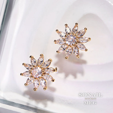 SONAIL×MEG Fresh Flowers S size Gold MEG000245-1 2P