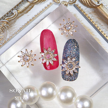 SONAIL×MEG Fresh Flowers S size Gold MEG000245-1 2P