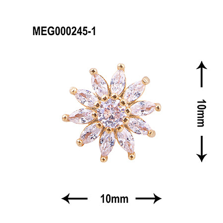 SONAIL×MEG Fresh Flowers S size Gold MEG000245-1 2P