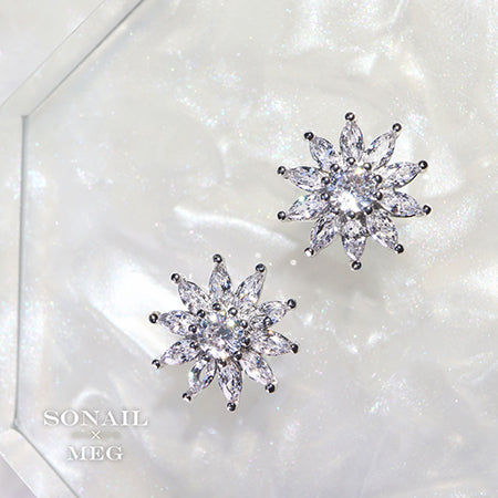 SONAIL×MEG Fresh Flowers S size Silver MEG000341 2P