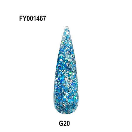 SONAIL×LUXURY Sparkle Scalp Powder Turquoise Blue G20 FY001467 7g
