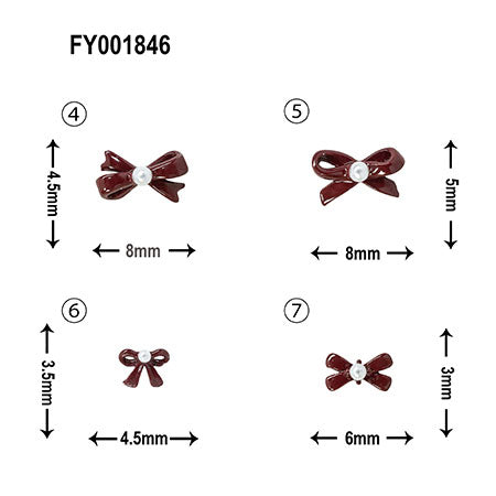 SONAIL Sweet Ribbon Assortment Dark Cherry Red FY001846 11P