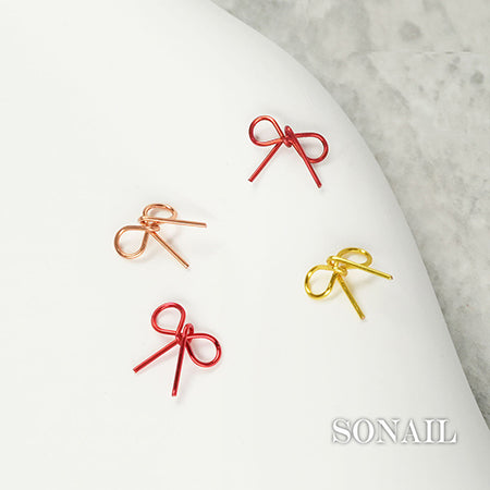 SONAIL×MEG Line Ribbon Orange & Red Assortment MEG000356 4P