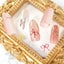 SONAIL×MEG Line Ribbon Orange & Red Assortment MEG000356 4P