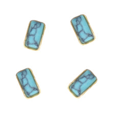 Bonnail Natural Stone & Frame Square Turquoise