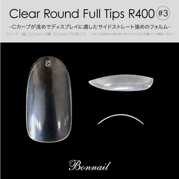Bonnail Clear Round Full Size Tips #3