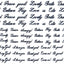 Amaily Nail Sticker No. 2-3 Note Message Black