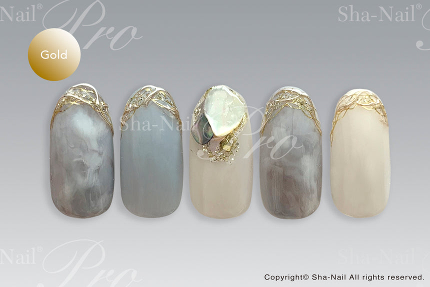 Sha-Nail Photo Nail Plus Waveline Gold RUMI-PWL01