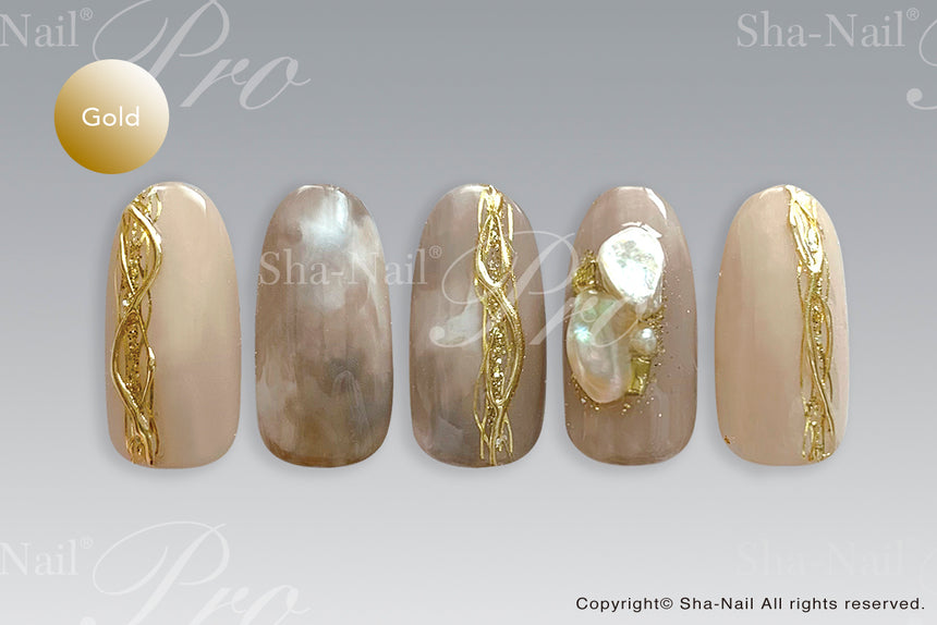 Sha-Nail Photo Nail Plus Waveline Gold RUMI-PWL01