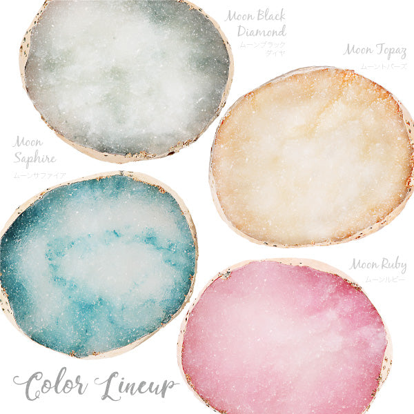 Bonnail Gem Quartz Plate Moon Ruby