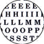Amaily Nail Sticker No. 4-1 Captial Letters Black