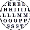 Amaily Nail Sticker No. 4-1 Captial Letters Black