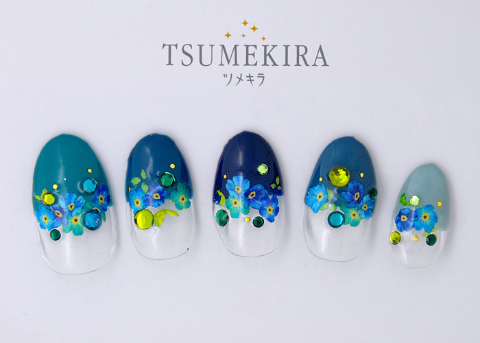 Tsumekira Color Flower Blue NN - CFL - 102