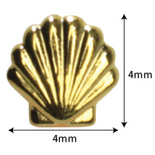 SHAREYDVA Metal Studs Seashell Gold 4mm 30P