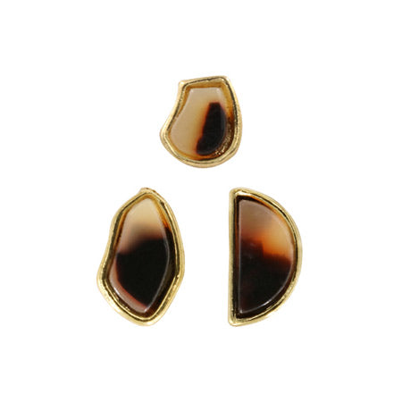 Bonnail Parts Smooth Ring Stone Set Dark Amber