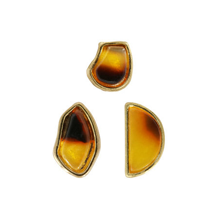 Bonnail Parts Smooth Ring Stone Set Light Amber