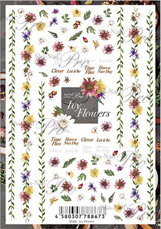 Sha-Nail Pro Sticker Ivy Flower IF-001