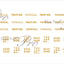 Sha-Nail Plus Sticker Gothic Font Gold GF-PG