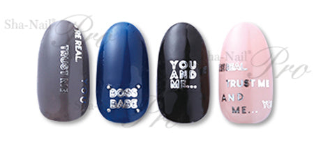 Sha-Nail Plus Sticker Gothic Font Silver GF-PS