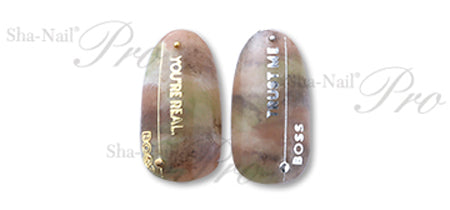 Sha-Nail Plus Sticker Gothic Font Silver GF-PS