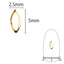 SHAREYDVA Leaf Blank Gold 2.5x5mm 50p