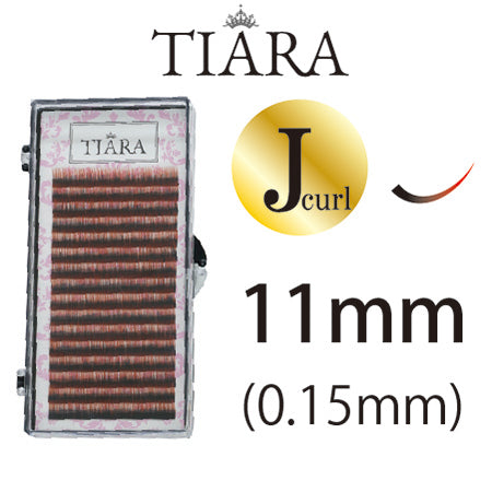 TIARA Gradation Color Lash Red & Black J Curl 11mm