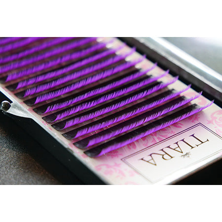 TIARA Gradation Color Lash Purple & Black J Curl 8mm