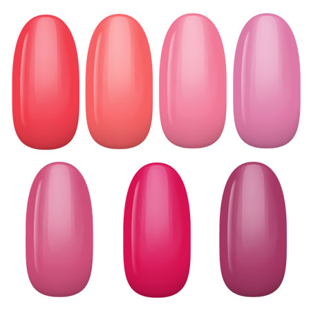 Inity High End Color Pinky Collection Set (7 colors)