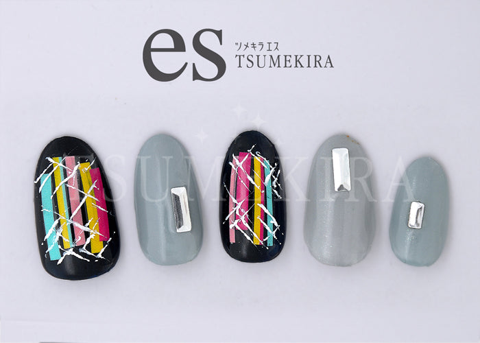 Tsumekira es Colorful stripes ES-CST-101