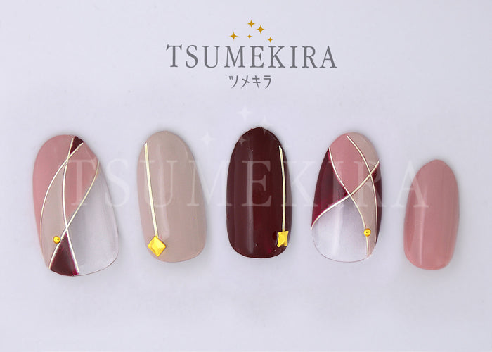 Tsumekira Pinstripe White Gold SG-PIN-204 (for exclusive use of gel)