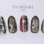 Tsumekira Pinstripe White Gold SG-PIN-204 (for exclusive use of gel)