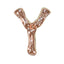 Bonnail Alphabet Charm Pink Gold Y