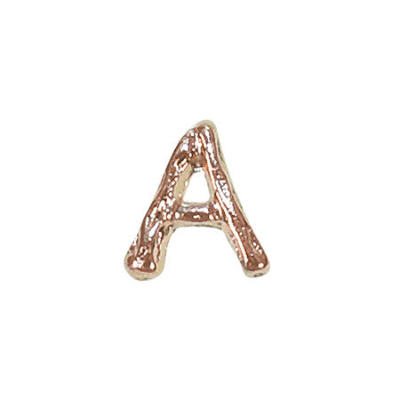 Bonnail Alphabet Charm Mini Pink Gold A