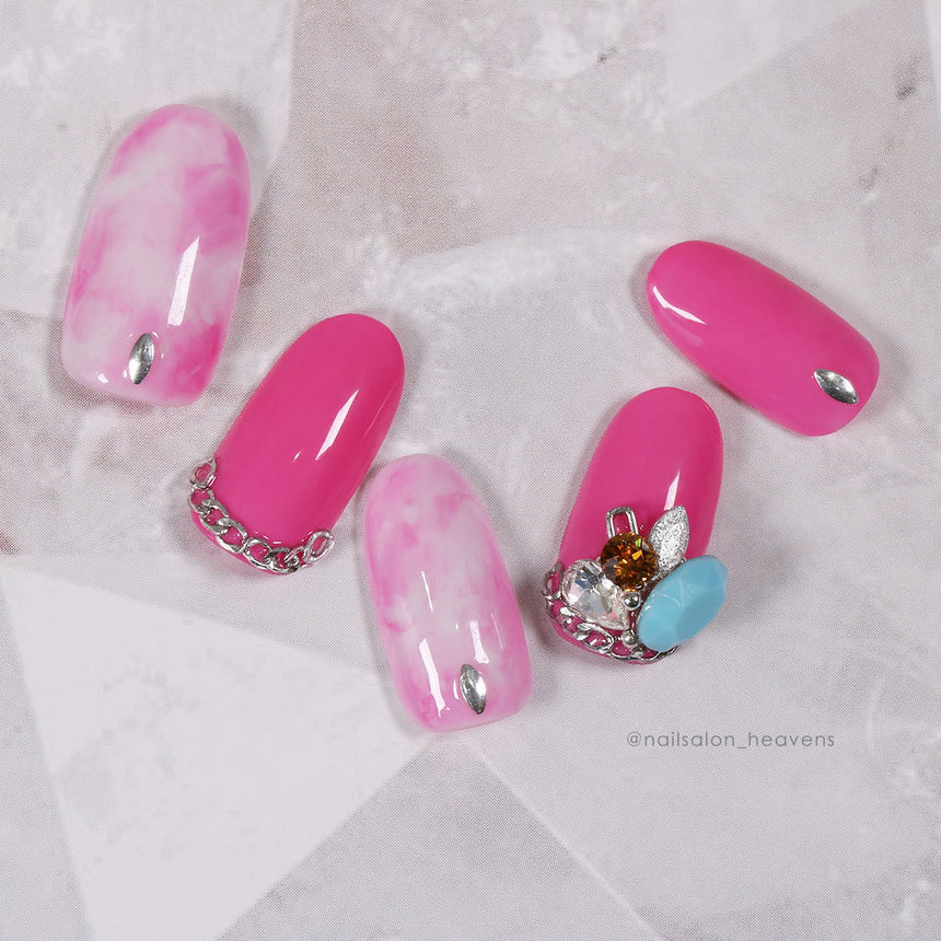 Bonnail chain flat cut S Pink Gold