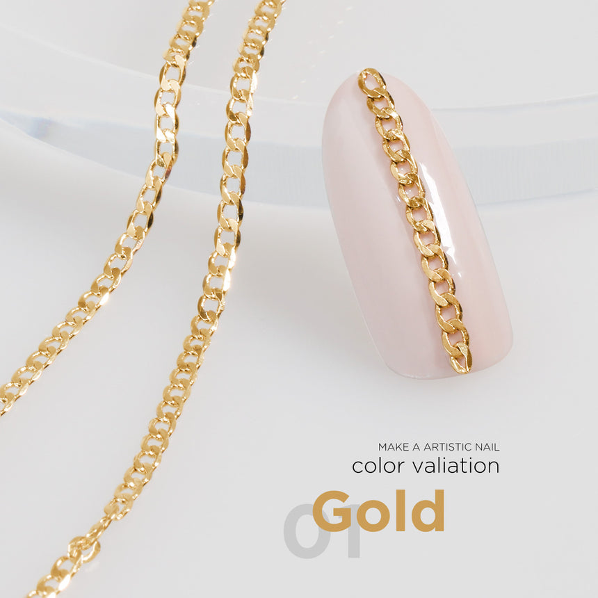 Bonnail chain flat cut S Pink Gold