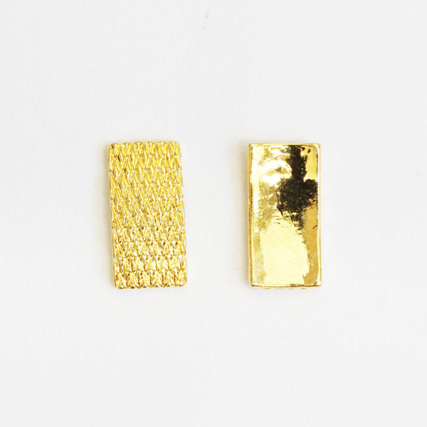SHAREYDVA Nail Parts Mesh Morocco Rectangle Gold