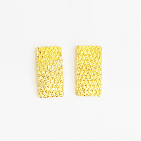 SHAREYDVA Nail Parts Mesh Morocco Rectangle Gold